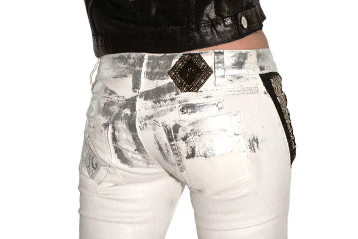 SG Liquid Metal 105 White Denim Jean by Sergio Gutierrez