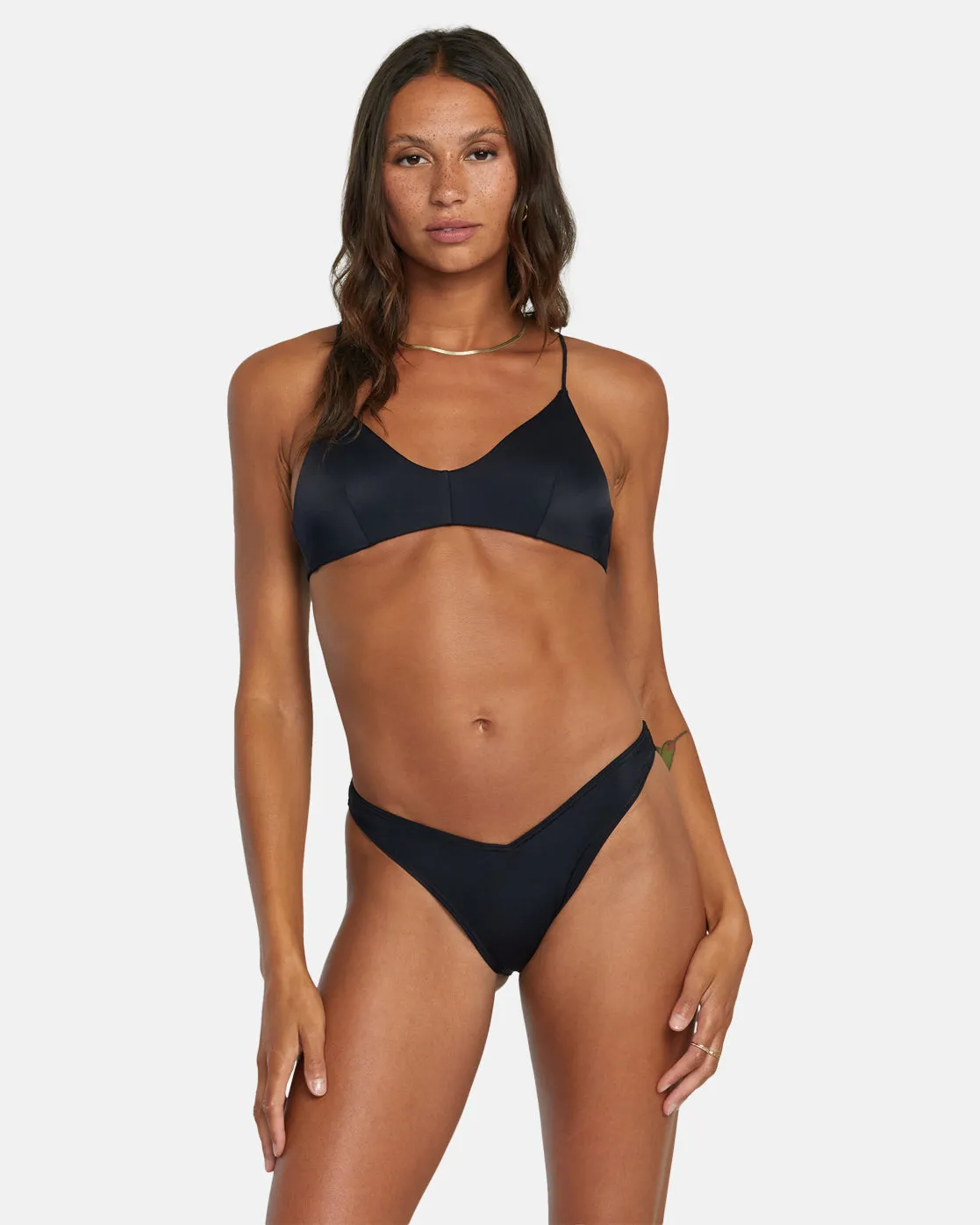 Solid Crossback Bikini Top - RVCA Black