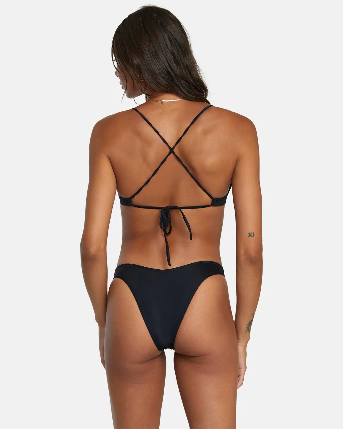 Solid Crossback Bikini Top - RVCA Black