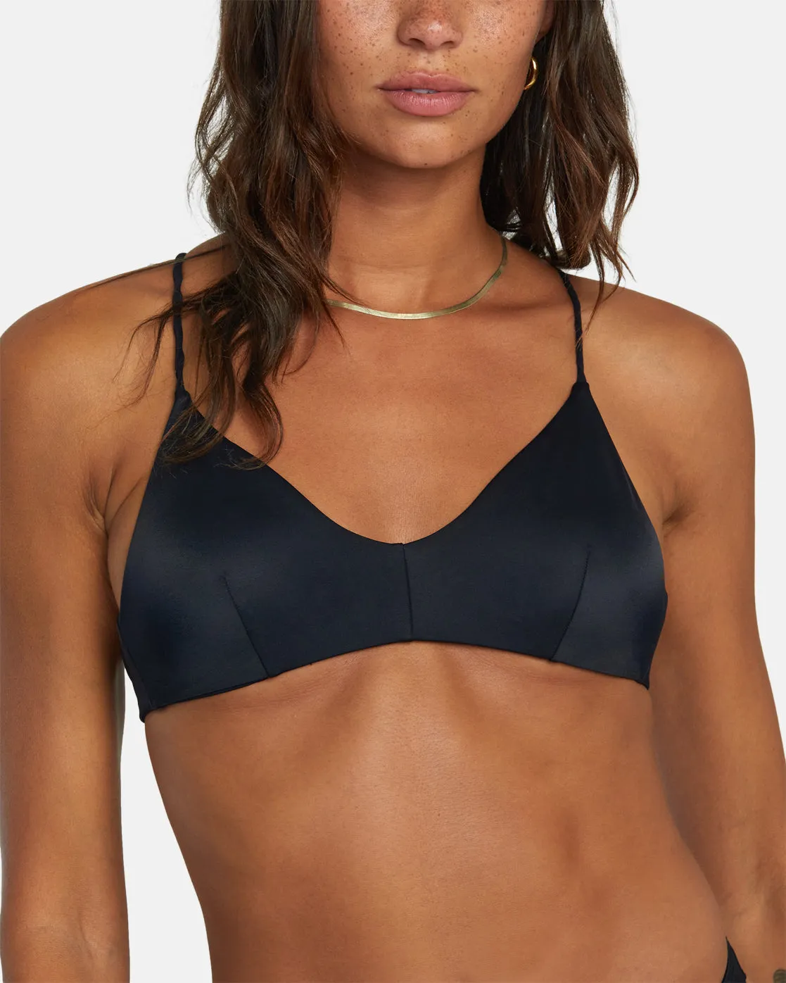 Solid Crossback Bikini Top - RVCA Black