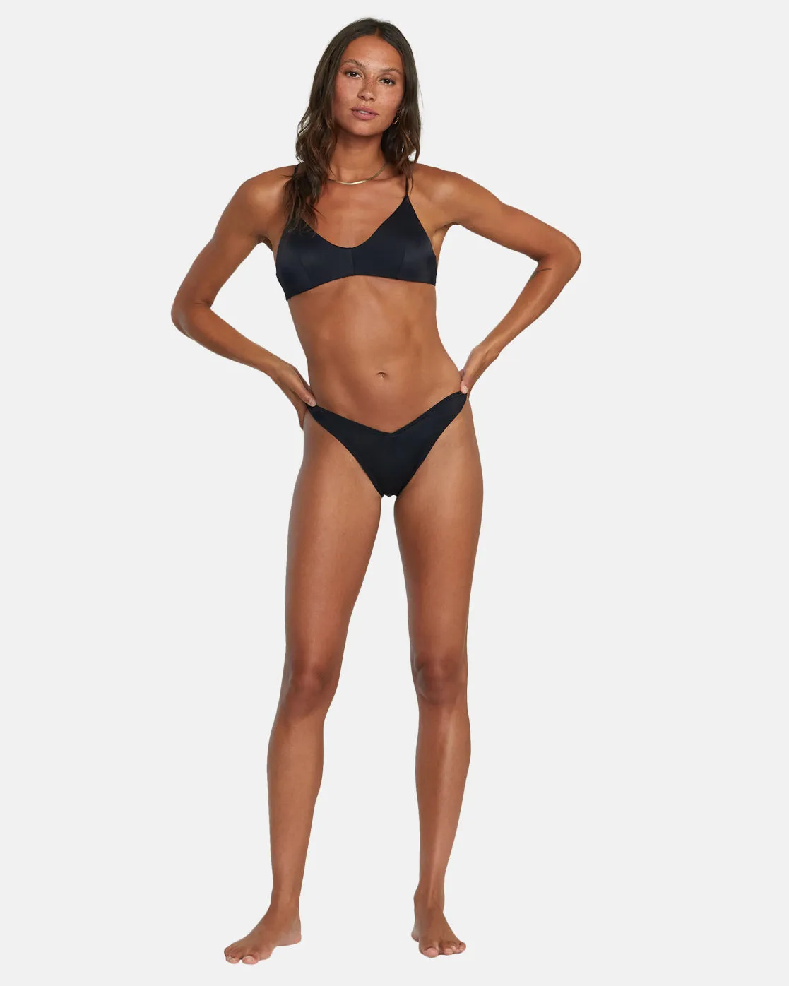 Solid Crossback Bikini Top - RVCA Black