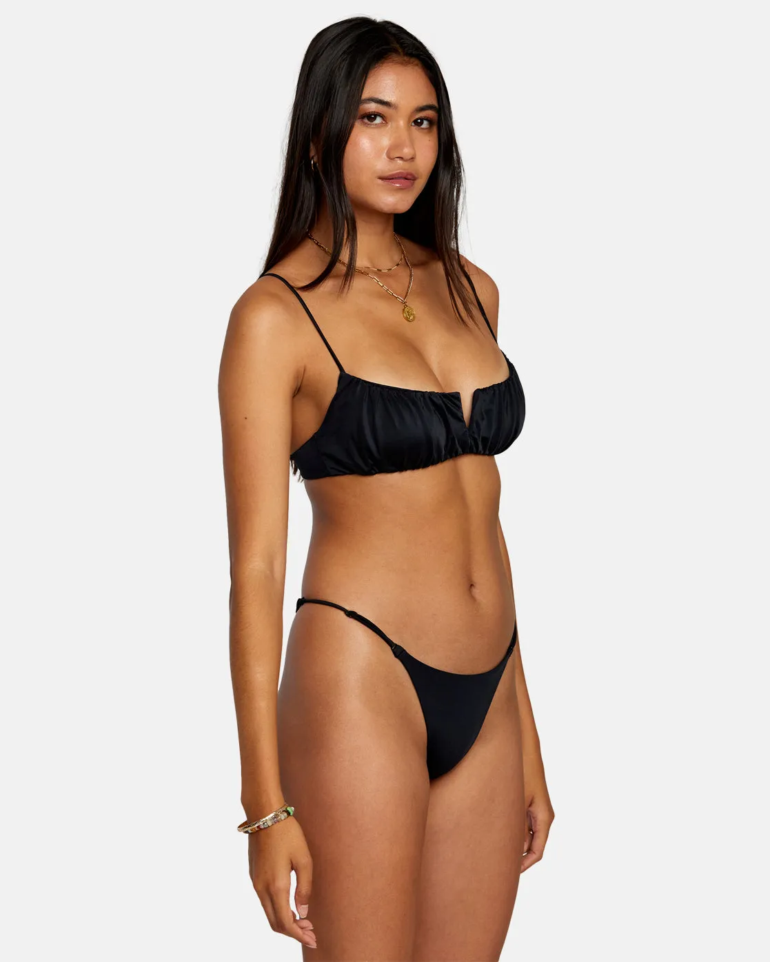 Solid Crossback Bikini Top - RVCA Black