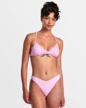 Solid Triangle Crossback Bikini Top - Pastel Lavender