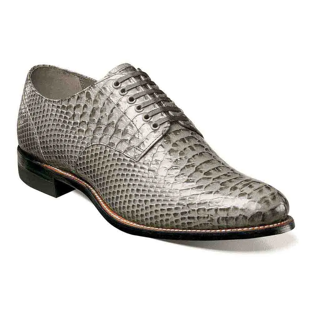 Stacy Adams Madison Gray Anaconda Print Oxford