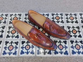 Tassel Loafer With Gator Print